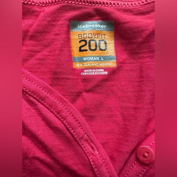 Icebreaker Bodyfit 200 merino henley · women’s size l - Picture 6 of 12